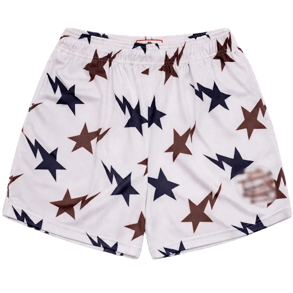 Eric 3manu3l EE Basic Shorts Bape Cream Stars
