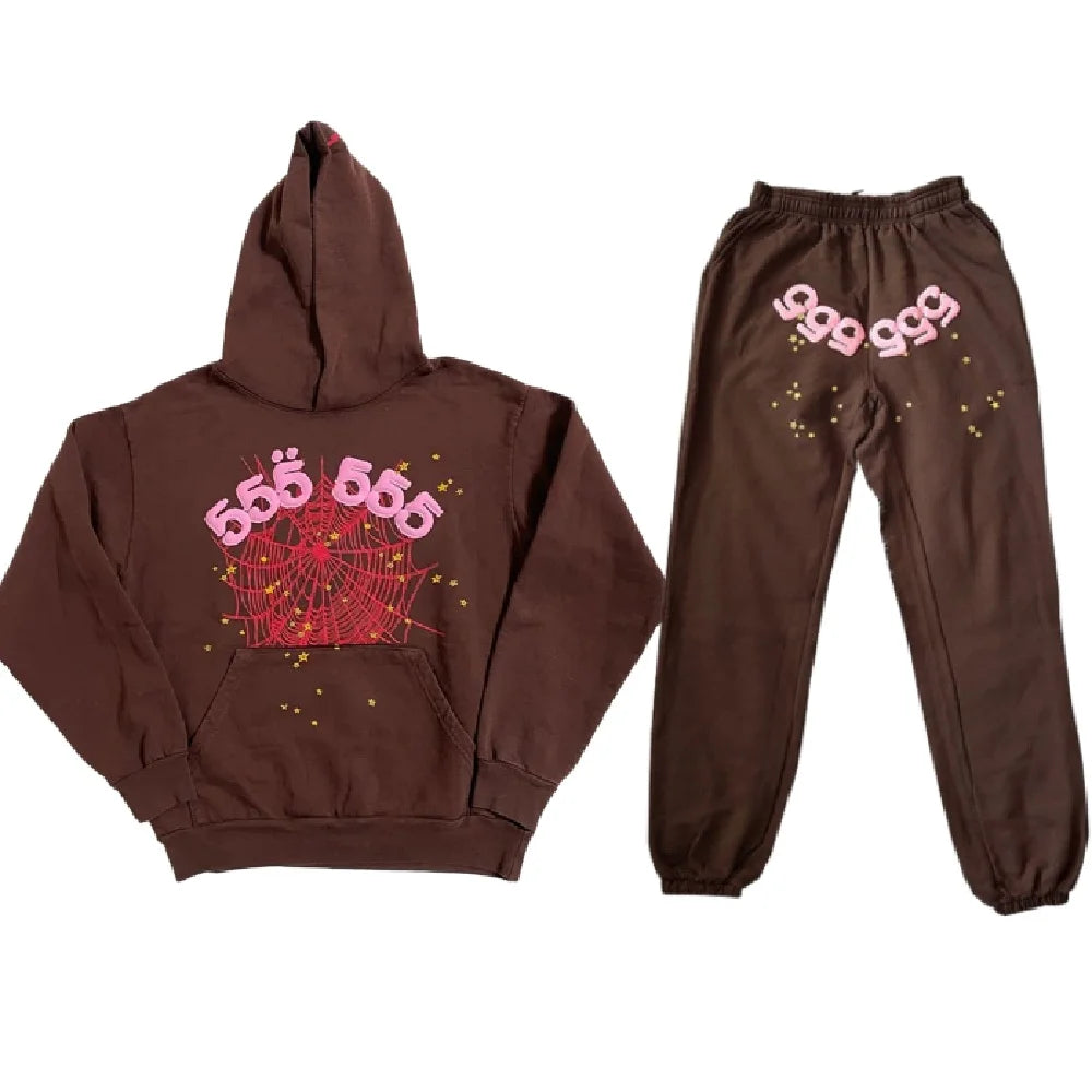 Spydur Web Pattern Brown Tracksuit