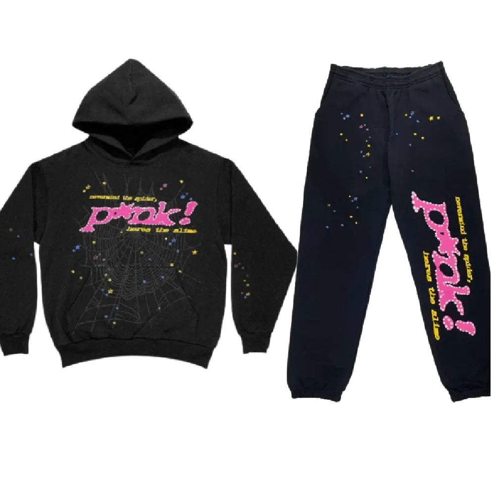 P1nk! Black Spydur Tracksuit